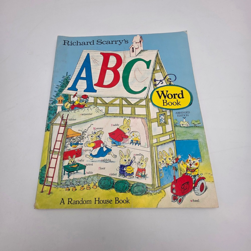 Richard Scarry's ABC Word Book Vintage 1980 Random House Softcover